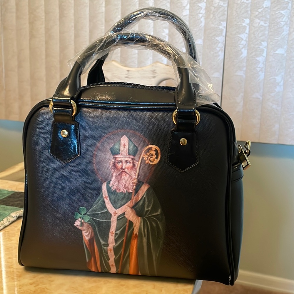 St Patrick purse 8” lengthy, 9 1/2 inches width, 3 inches depth